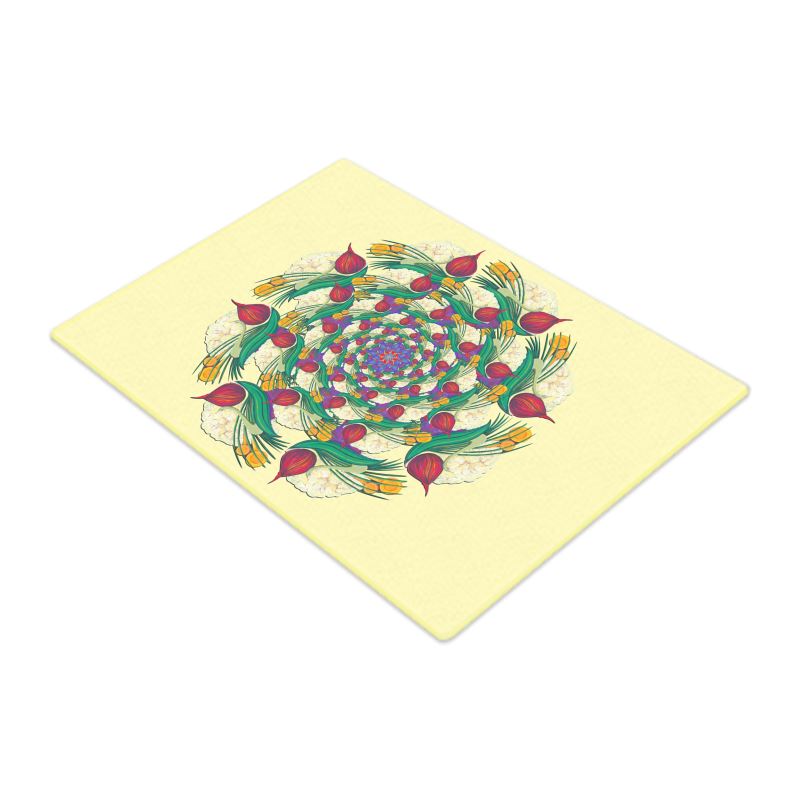 Glasschneidebrett junges Gemüse