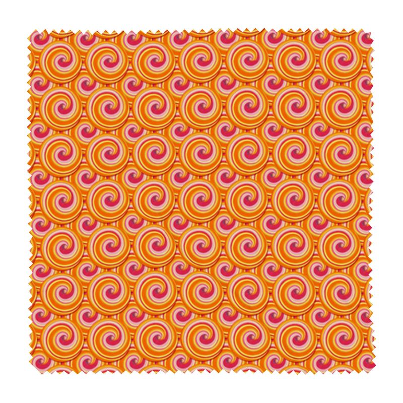 Designer-Brillenetui Hartschale „Orange Popart" – Mit Reinigungstuch