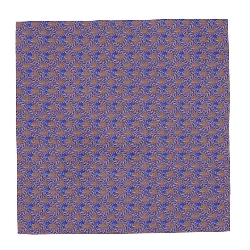 Seidentuch 50 g – Royalblaues Sternzeichen-Design „Löwe“, handgesäumt