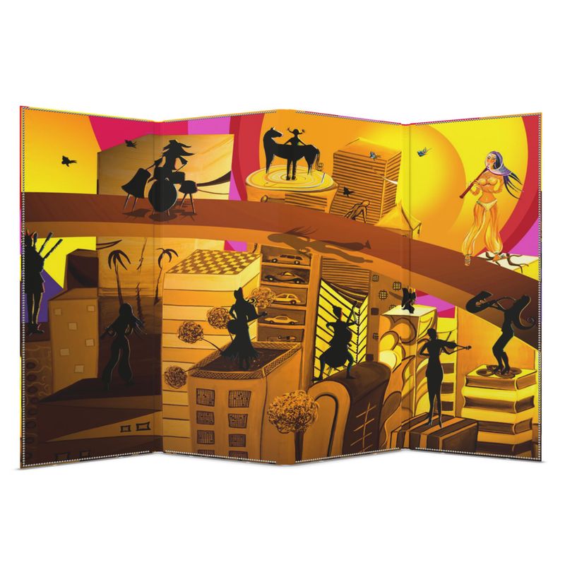 Paravent „Sonnenuntergang der Melodien“