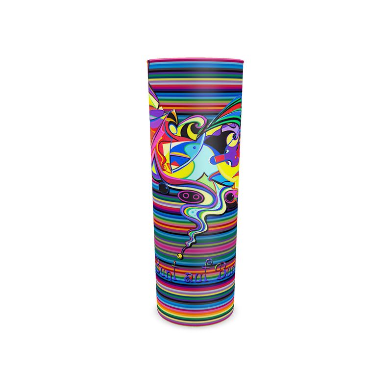 Designer Longdrinkglas Bunt auf Bunt Logo - Handgefertigt & Spülmaschinenfest