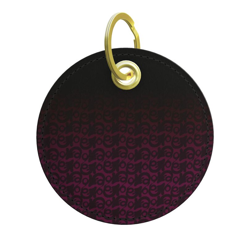 Widder Schlüsselanhänger – Rundes „Kronjuwel“-Design auf Leder