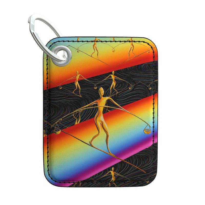 Waage – Sternzeichen Schlüsselanhänger modern – Nappaleder