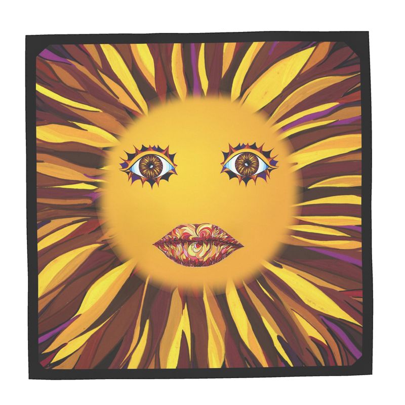 Seidentuch 50 g – „Sonnenblick“, handgesäumt