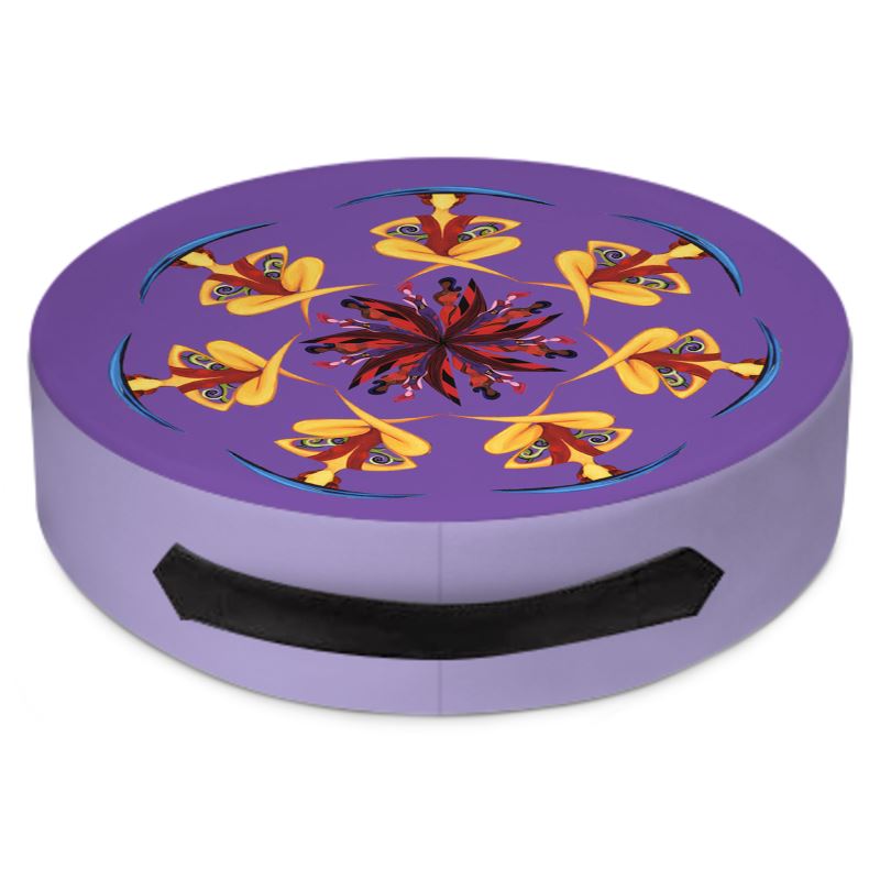 Sitzkissen Bodyflower Flow Spirit – Rückseite mit abstraktem, energiegeladenem Motiv für Yoga und Meditation