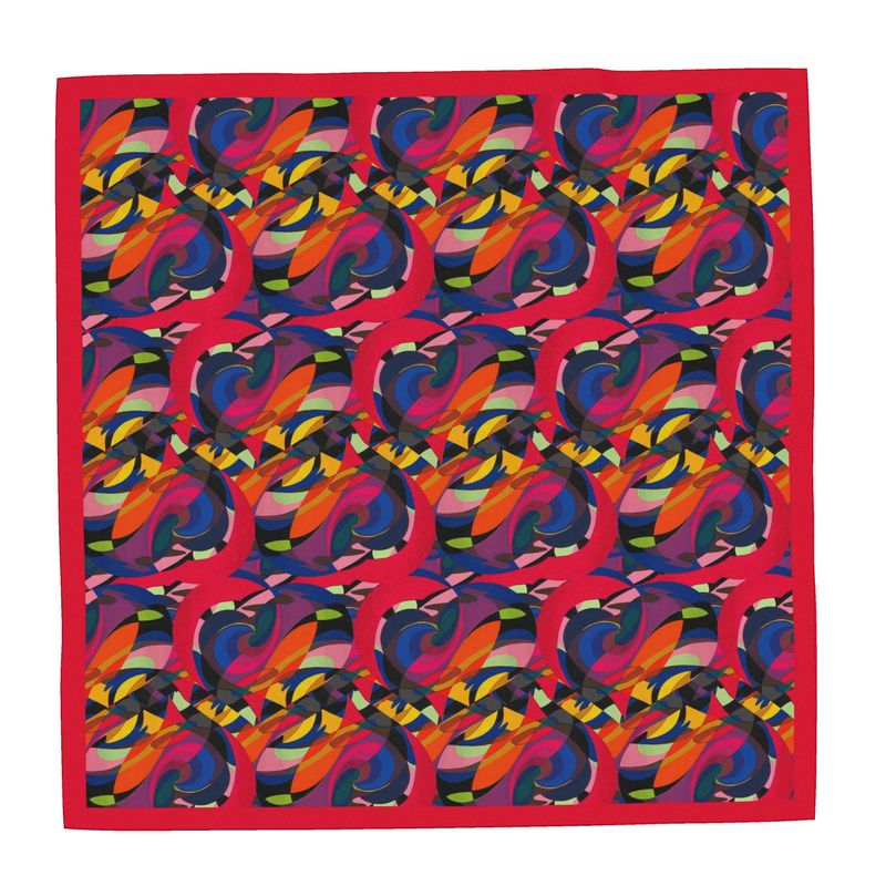  Herzensangelegenheit Baumwolltuch mit buntem Herz-Motiv, hochwertiges Designer-Accessoire aus weicher Baumwolle