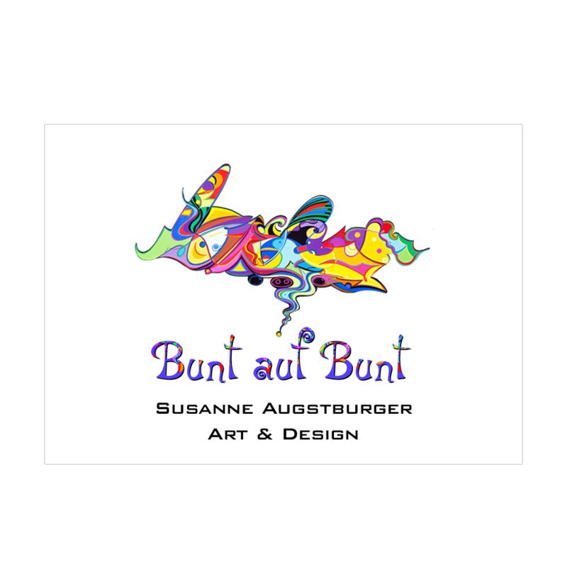 Bunt auf Bunt Label auf Designer-Picknickdecke Patchwork